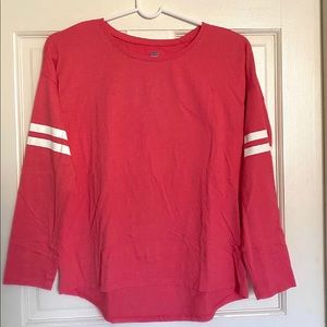 pink long sleeve top
